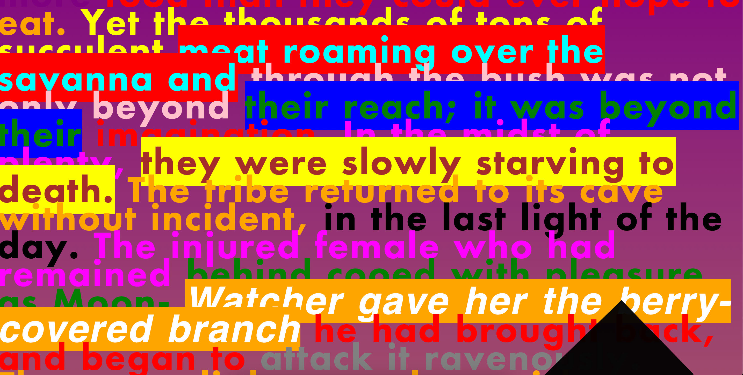 Laptop showing a colourful website